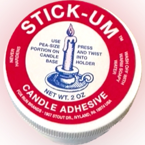 STICK-UM CANDLE ADHESIVE STAY ALIGHN STRAIGHTEN 2OZ PEA SZ WEDDING CANDLE BASE - Picture 3 of 4